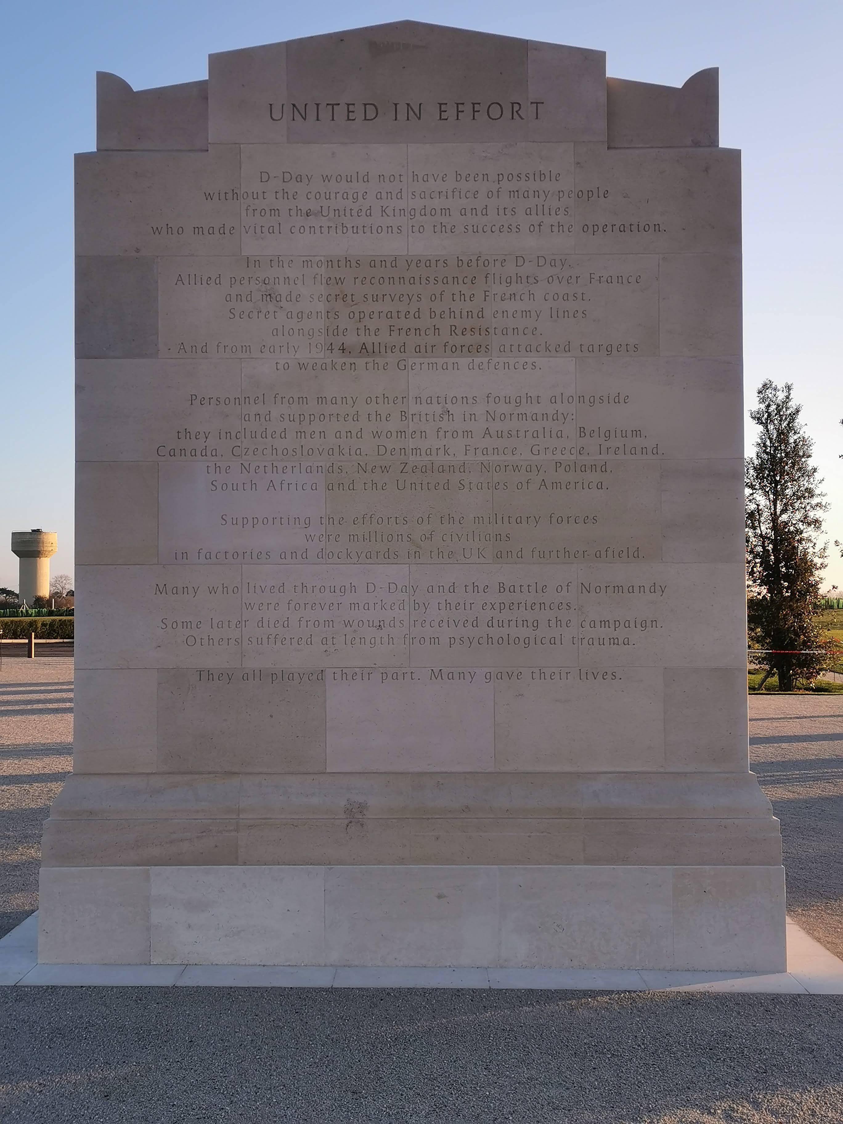 new British monument at Ver sur Mer